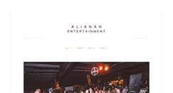 Desktop Screenshot of alianahentertainment.com